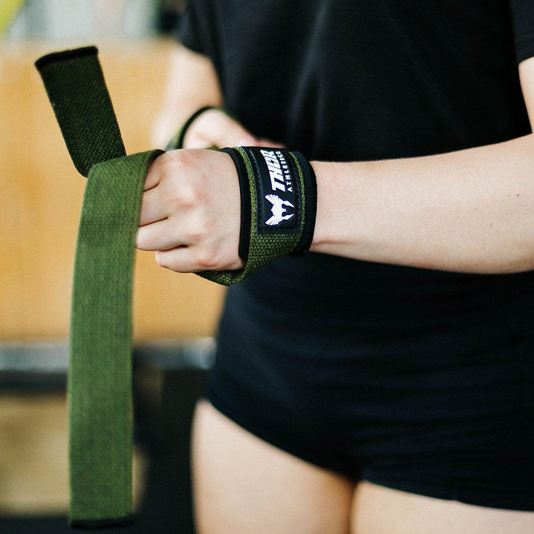 Army Green Lifting Straps - Thor Athletics