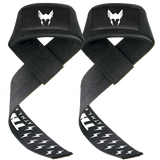 zwarte straps met wit rubber