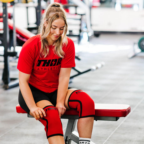 Knee Sleeves 7mm | Rood | Powerlifting & Fitness | Thor Athletics